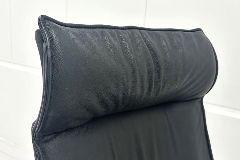  Wilkhahn Modus ウィルクハーン モダスチェア 中古 エグゼクティブチェア マネジメントチェア ブラック 中古オフィス家具 本革張り レザー画像