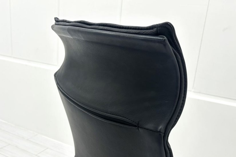  Wilkhahn Modus ウィルクハーン モダスチェア 中古 エグゼクティブチェア マネジメントチェア ブラック 中古オフィス家具 本革張り レザー画像