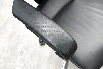  Wilkhahn Modus ウィルクハーン モダスチェア 中古 エグゼクティブチェア マネジメントチェア ブラック 中古オフィス家具 本革張り レザー画像