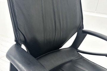  Wilkhahn Modus ウィルクハーン モダスチェア 中古 エグゼクティブチェア マネジメントチェア ブラック 中古オフィス家具 本革張り レザー画像