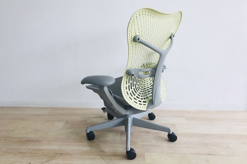 ミラチェア 中古 ハーマンミラー Herman Miller シトロン Mirra Chair メッシュ 中古オフィス家具画像