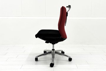 フィーゴチェア オカムラ 2016年製 フィーゴ 中古 オフィスチェア レッド ミドルバック  中古オフィス家具画像