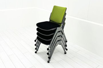 【4脚セット】 ウチダ ミーティングチェア 中古オフィスチェア パイプ椅子 内田洋行 スタッキングチェア 中古オフィス家具 MX-52画像