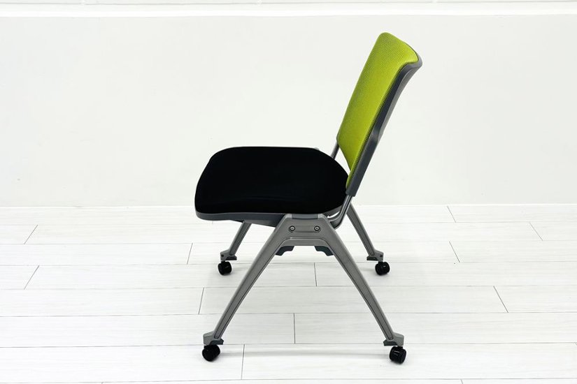 【4脚セット】 ウチダ ミーティングチェア 中古オフィスチェア パイプ椅子 内田洋行 スタッキングチェア 中古オフィス家具 MX-52画像