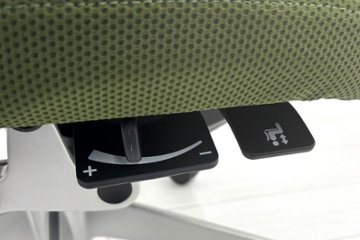 オカムラ コーラルチェア 中古 コーラル エクストラハイバック メッシュ 可動肘 ヘッドレスト付 中古オフィス家具 ダークグリーン画像