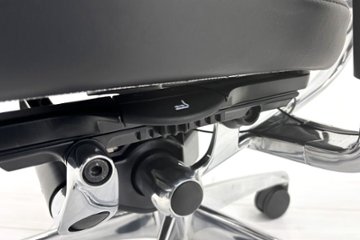 【ポリッシュ脚ピカピカ磨き有！】オカムラ コンテッサ 中古 大型ヘッドレスト付 OKAMURA Contessa 中古オフィス家具 ブラック 革 レザー画像