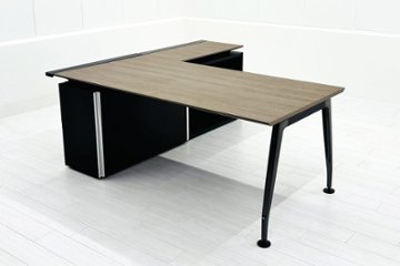 コクヨ サイビ L型デスク 中古 エグゼクティブデスク マネージメントデスク 中古オフィス家具 1900/1800/720の画像