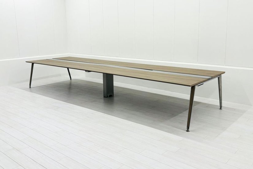 オカムラ プリシード フリーアドレス 幅4800 ミーティングテーブル 会議机 中古オフィス家具 4800/1400/720画像