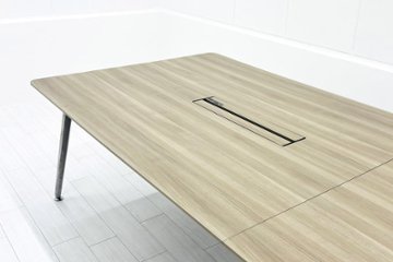 【ポリッシュ脚ピカピカ磨き有！】 PRECEDE オカムラ プリシード 中古 大型会議テーブル ミーティングテーブル 中古オフィス家具 3200/1200/720画像