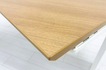 【3台セット】オカムラ ブーメランデスク 120° 1100mm 中古 事務机 中古オフィス家具 ミディアムブラウン系色画像