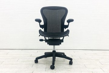 アーロンチェア 中古 Bサイズ フル装備 ハーマンミラー Herman Miller Aeron Chairs 中古オフィス家具 肘レバー シリンダー交換済み画像