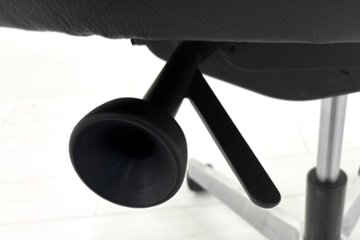 【ポリッシュ脚ピカピカ磨き有！】 ノール Knoll ノル リミックスチェア 中古 2020年製 ハイバック アルミループ肘 アルミミラー脚 ブラック レザー画像