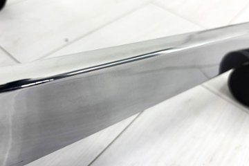 【ポリッシュ脚ピカピカ磨き有！】 ノール Knoll ノル リミックスチェア 中古 2020年製 ハイバック アルミループ肘 アルミミラー脚 ブラック レザー画像