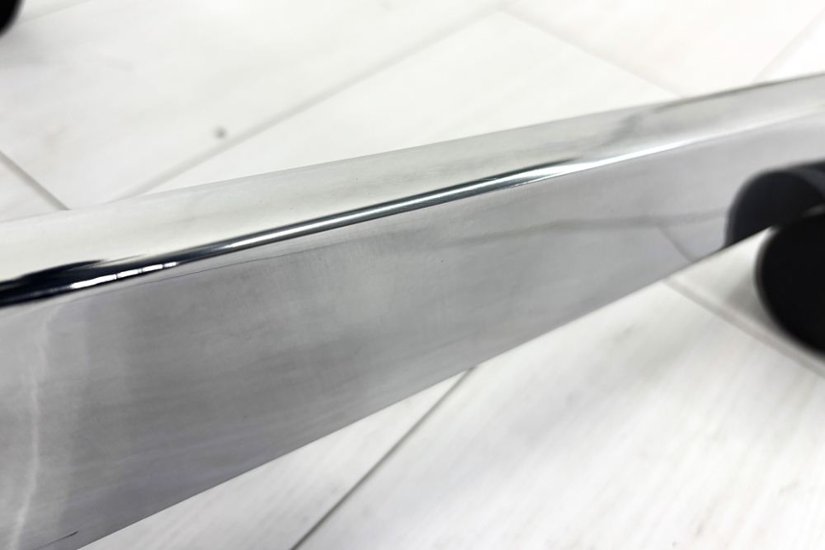 【ポリッシュ脚ピカピカ磨き有！】 ノール Knoll ノル リミックスチェア 中古 2020年製 ハイバック アルミループ肘 アルミミラー脚 ブラック レザー画像
