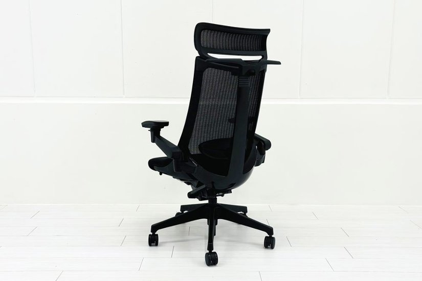 イトーキ アクトチェア 2023年製 中古 エクストラハイバック Act 事務椅子 ITOKI 中古オフィス家具 ブラック画像