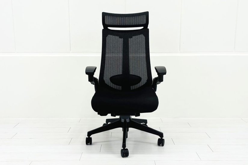 イトーキ アクトチェア 2023年製 中古 エクストラハイバック Act 事務椅子 ITOKI 中古オフィス家具 ブラック画像