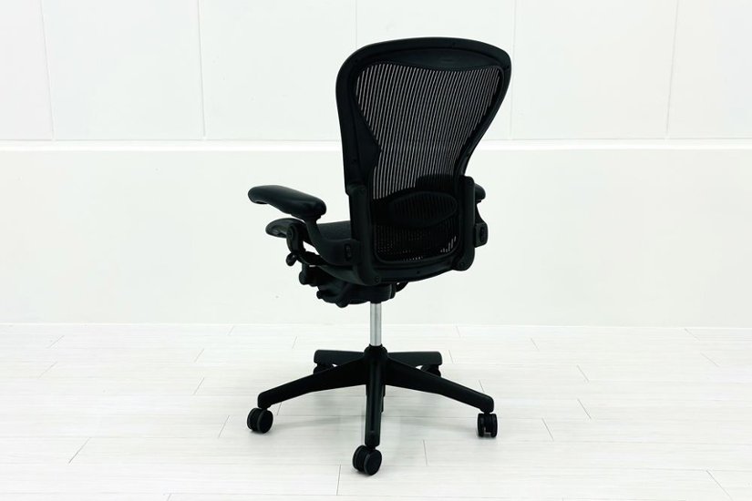 Aeron Chairs アーロンチェア 中古 Bサイズ フル装備 ハーマンミラー Herman Miller 中古オフィス家具 ランバーサポート 肘ダイヤル シリンダー交換済み画像