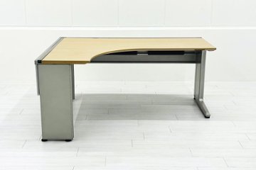 イトーキ 中古 L型デスク L字デスク 角テーブル L型机 L字机 中古オフィス家具 1600/1200/720 左ラウンド画像