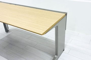 イトーキ 中古 L型デスク L字デスク 角テーブル L型机 L字机 中古オフィス家具 1600/1200/720 左ラウンド画像