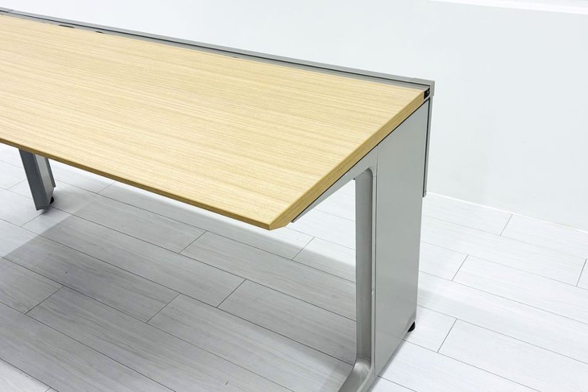 イトーキ 中古 L型デスク L字デスク 角テーブル L型机 L字机 中古オフィス家具 1600/1200/720 左ラウンド画像