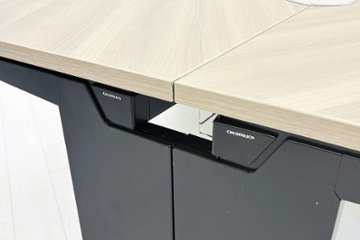 オカムラ プロユニット ブーメランデスク 中古 【三台セット】 幅1200 中古オフィス家具 プライズウッドミディアム画像