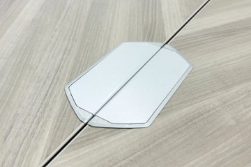 オカムラ プロユニット ブーメランデスク 中古 【三台セット】 幅1200 中古オフィス家具 プライズウッドミディアム画像