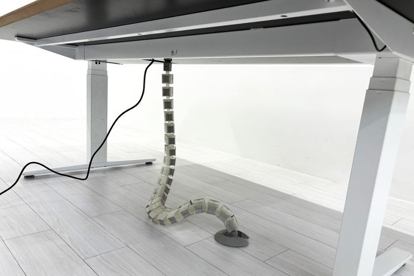 電動昇降テーブル オカムラ スイフト ミーティングテーブル 会議机 中古オフィス家具 会議テーブル 2100/1100/710～1260画像