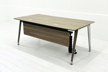 オカムラ プリシード マネージメントデスク エグゼクティブデスク 中古 中古オフィス家具 木目天板 1800/900/720の画像