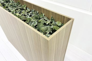 イトーキ プラントボックス ハイタイプ 造花付き 中古 フェイクグリーン 間地切り 中古オフィス家具 フラワースタンド 1200/300/900画像