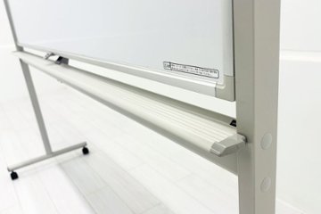 ウチダ ホワイトボード 黒板 キャスター付 両面タイプ 中古オフィス家具 1800/900画像