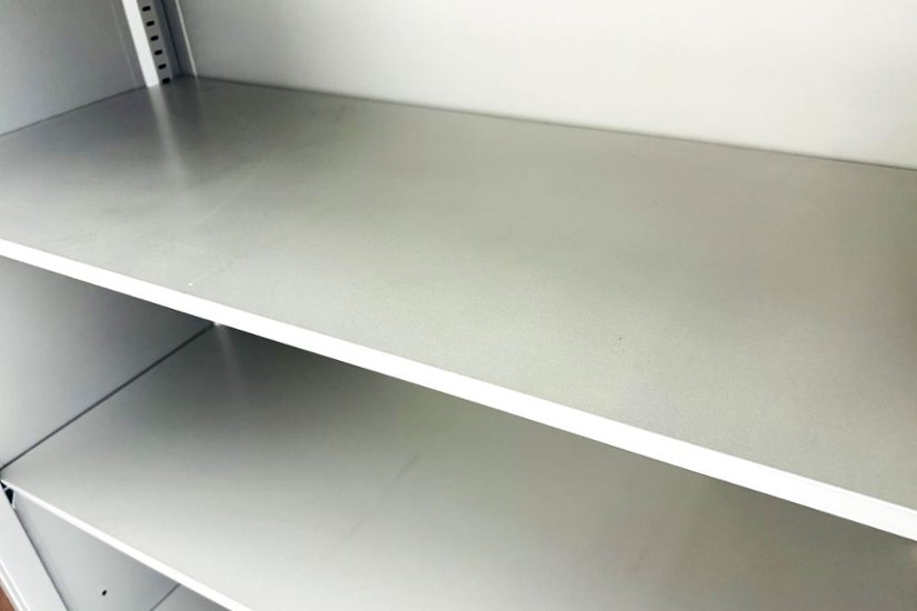 【車上渡し 法人様限定商品】 オカムラ レクトライン 両開き書庫 中古 キャビネット スチール書庫 中古オフィス家具 ネオウッドダーク シリンダー錠 900/450/2150画像