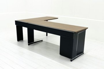 オカムラ 中古 L型デスク プロステージ クレスト 中古デスク 中古机 中古オフィス家具 2200/1600/720の画像