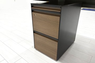 オカムラ 中古 L型デスク プロステージ クレスト 中古デスク 中古机 中古オフィス家具 2200/1600/720画像