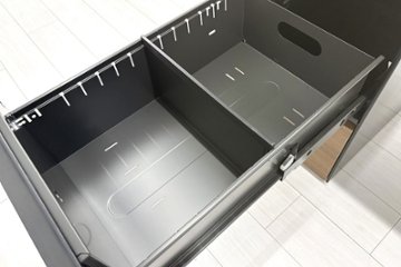 オカムラ 中古 L型デスク プロステージ クレスト 中古デスク 中古机 中古オフィス家具 2200/1600/720画像