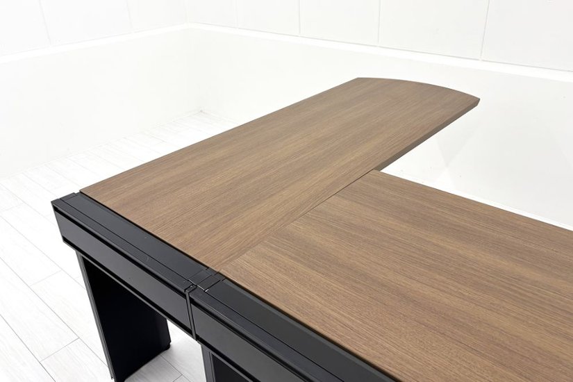 オカムラ 中古 L型デスク プロステージ クレスト 中古デスク 中古机 中古オフィス家具 2200/1600/720画像