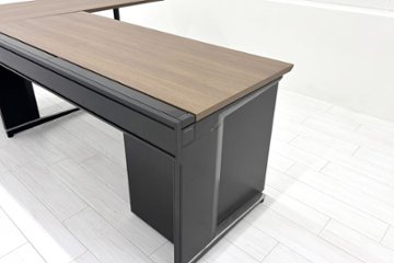 オカムラ 中古 L型デスク プロステージ クレスト 中古デスク 中古机 中古オフィス家具 2200/1600/720画像