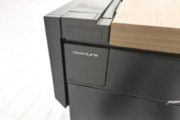 オカムラ 中古 L型デスク プロステージ クレスト 中古デスク 中古机 中古オフィス家具 2200/1600/720画像