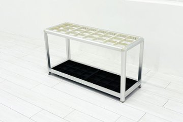 イトーキ 傘立て 中古 かさたて 36人用 アンブレラスタンド 36マス アルミ 傘たて 業務用 中古オフィス家具 VWF-303の画像