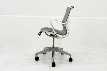 Herman Miller Setu Chair ハーマンミラー セトゥーチェア 中古 マルチパーパスチェア 肘付 ５本脚タイプ リボンアーム グレー画像