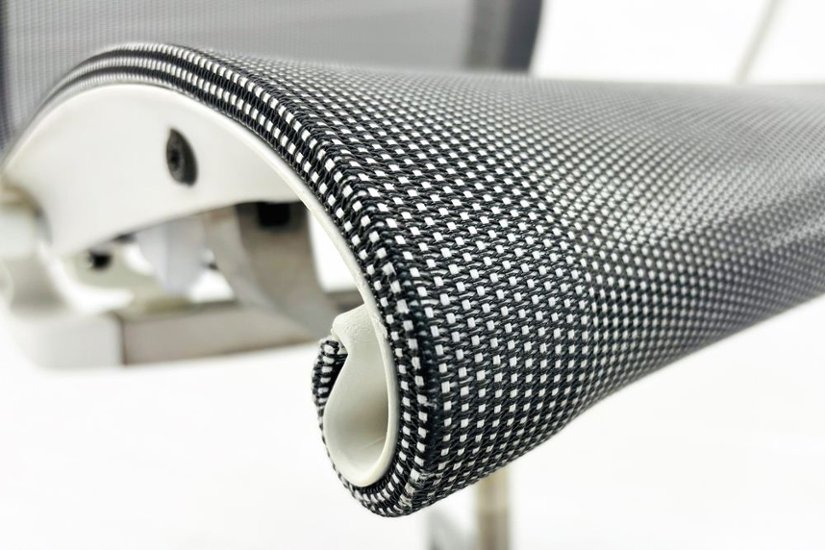 Herman Miller Setu Chair ハーマンミラー セトゥーチェア 中古 マルチパーパスチェア 肘付 ５本脚タイプ リボンアーム グレー画像