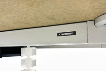 【ポリッシュ脚ピカピカ磨き有！】オカムラ ラティオ 中古 幅3600 大型会議テーブル ミーティングテーブル 会議机 RATIO 中古オフィス家具 ホワイト 3600/1200/720画像