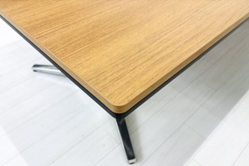 【ポリッシュ脚ピカピカ磨き有！】オカムラ ラティオ 中古 幅4000 大型会議テーブル ミーティングテーブル 会議机 RATIO 中古オフィス家具 4000/1200/720画像
