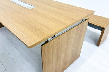 オカムラ プロセルバ ミーティングテーブル ベンチ 【3点セット】 中古 Proselva 中古オフィス家具 幅1800画像