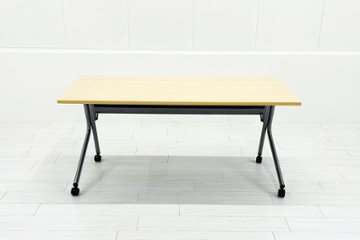 オカムラ ネスティア 中古 フォールディングテーブル ミーティングテーブル 折りたたみテーブル 中古オフィス家具 1500/600/700画像