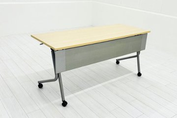 オカムラ ネスティア 中古 フォールディングテーブル ミーティングテーブル 折りたたみテーブル 中古オフィス家具 1500/600/700画像