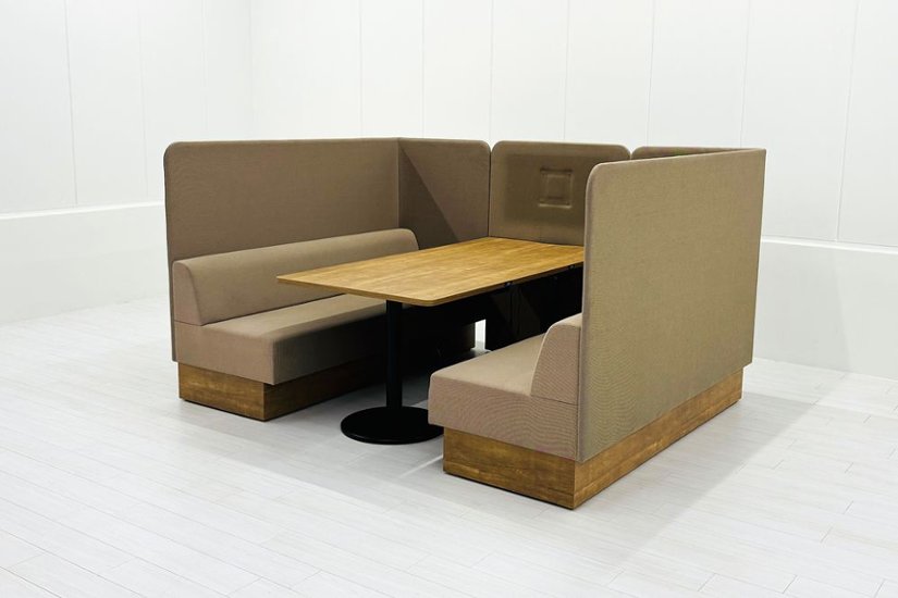 ソファブース イトーキ ノットワーク 中古 knot Work セミクローズ型 中古オフィス家具 2350/1850/1300画像