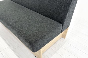 コクヨ デイズオフィス ワイヤードソファー 中古 デイズバウンダリー 3Pソファ DAYS OFFICE 中古オフィス家具 1500/740/730 グレー画像