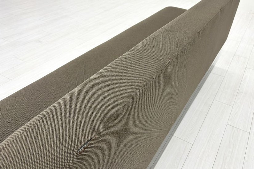コクヨ ロビーソファー 中古 3人用ソファ 中古オフィス家具 2100/670/750 ブラウン系色画像