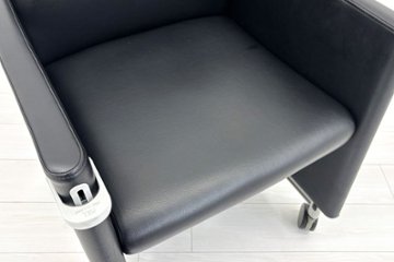 オカムラ 8346Mシリーズ ミーティングチェア 【4脚セット】 多目的チェア 中古オフィス家具 応接椅子 上下昇降タイプ ブラック画像