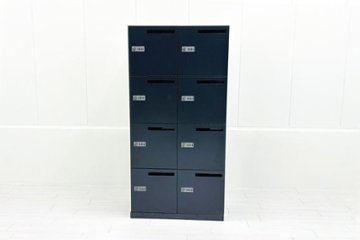 コクヨ エディア 8人用ロッカー 中古 メールボックス 中古オフィス家具 オートロックダイヤル錠 ブラック 900/450/1810画像